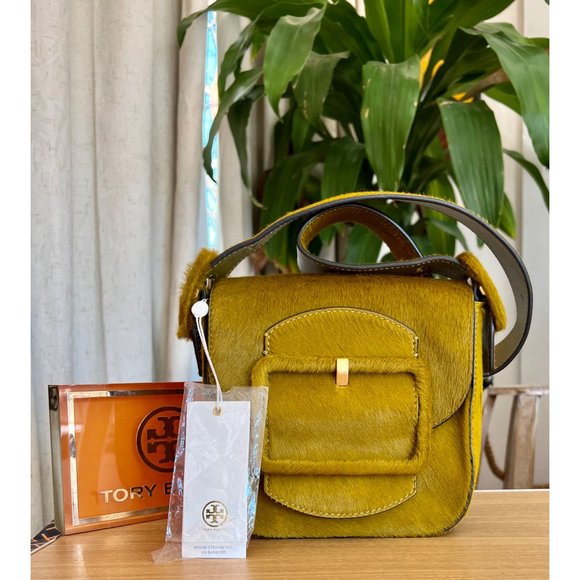 Tory Burch Handbags - ♦️♦️ AUTHENTIC TORY BURCH GREEN SAWYER CALF HAIR HANDBAG ♦️♦️